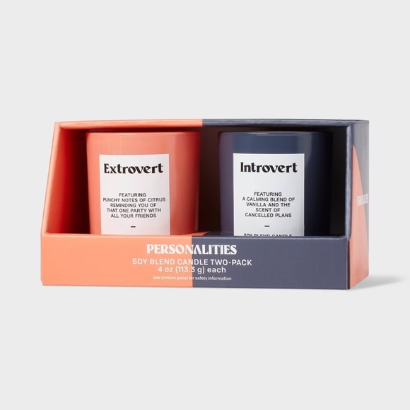 2pk 4oz. Glass Introvert & Extrovert Jar Candle Gift Set - Room Essentials - Picture 1 of 3